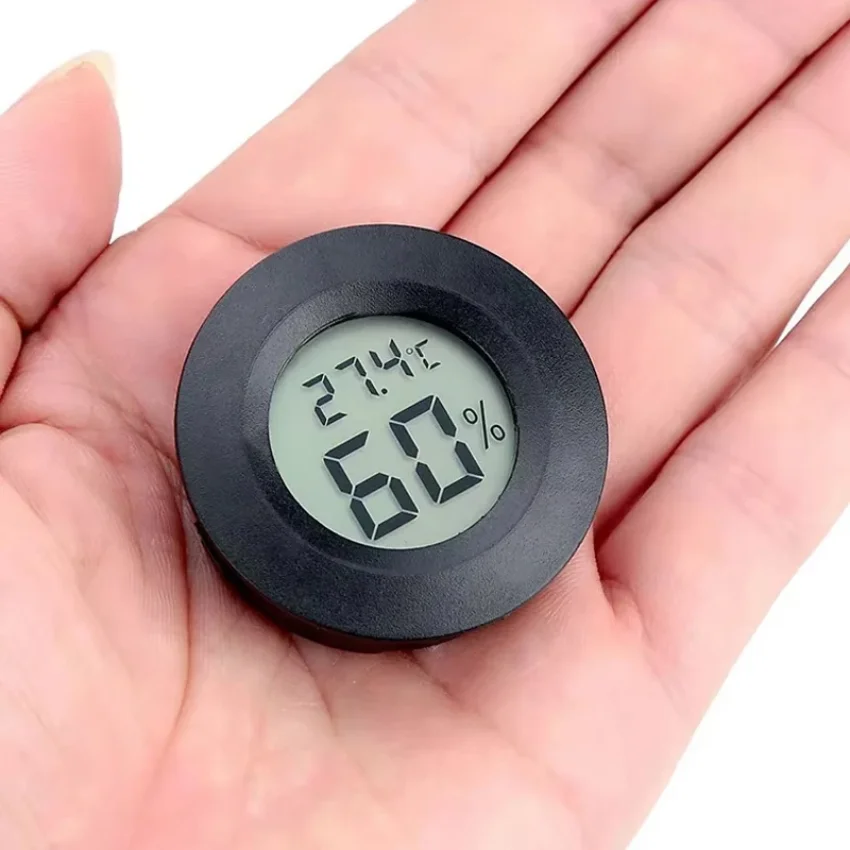 Outdoor Sports Thermometer Reptile Electronic Hygrometer Round Hygrometer Camping Equipment Tool Accessories Outdoor Gadget