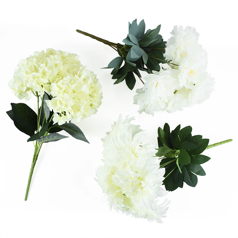 5/7/9 Heads Artificial Flowers Hydrangea DIY Wedding Bridal Bouquet Fake Flower Home Party Decoration Wedding Floral Arragement