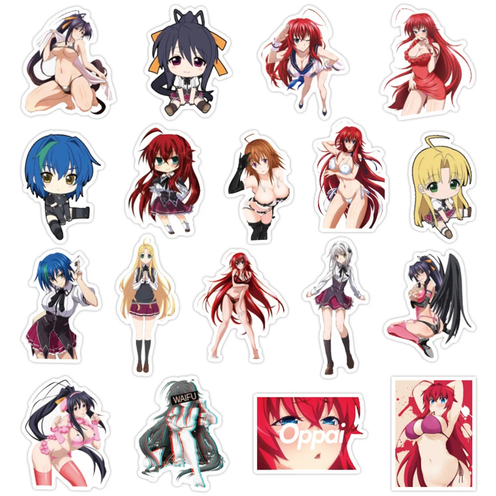 10/30/50PCS High School DXD Anime Stickers Graffiti For Laptop Luggage Phone Skateboard Car Hentai Sexy Girl Sticker Waifu Decal