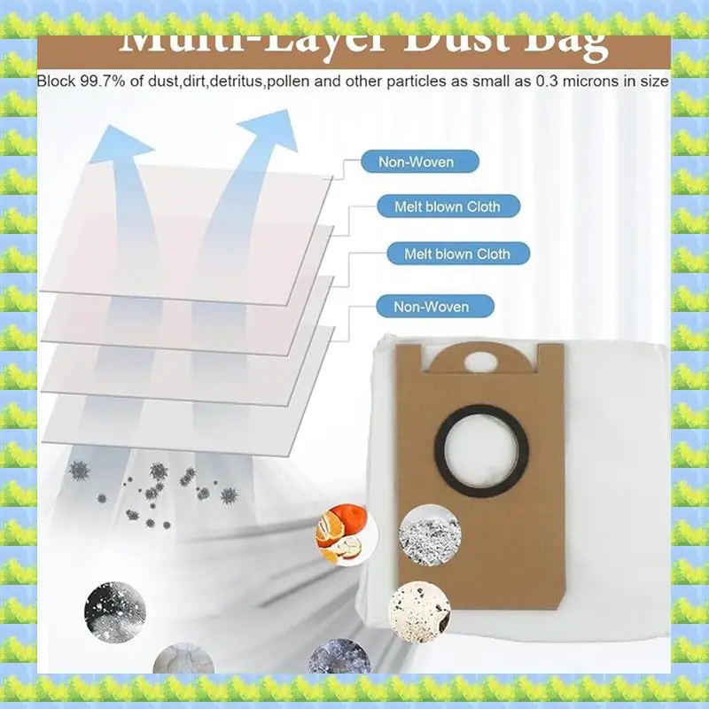 IMOU RV1 Pro/RV1 Pro Max 예비 부품 용 FZFZ 진공 먼지 봉투 대용량 먼지 봉투 가정용 청소 교체 부품