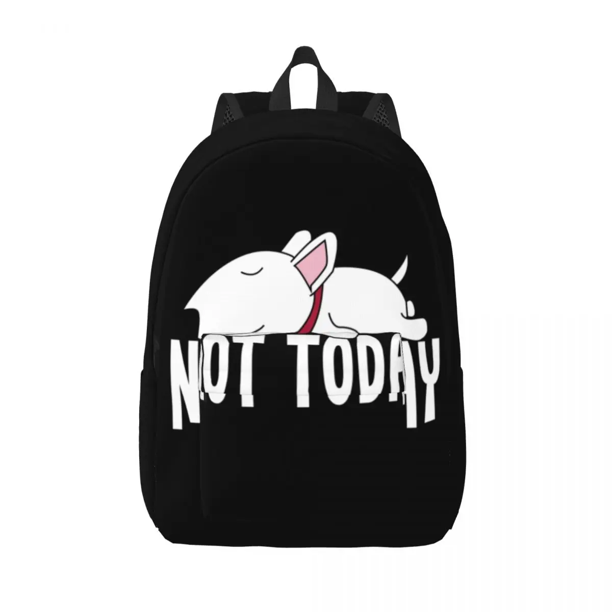 

Lazy Not Today Bull Terrier Funny Dog Laptop Backpack Men Women Basic Bookbag for College School Student Puppy Pet Bag