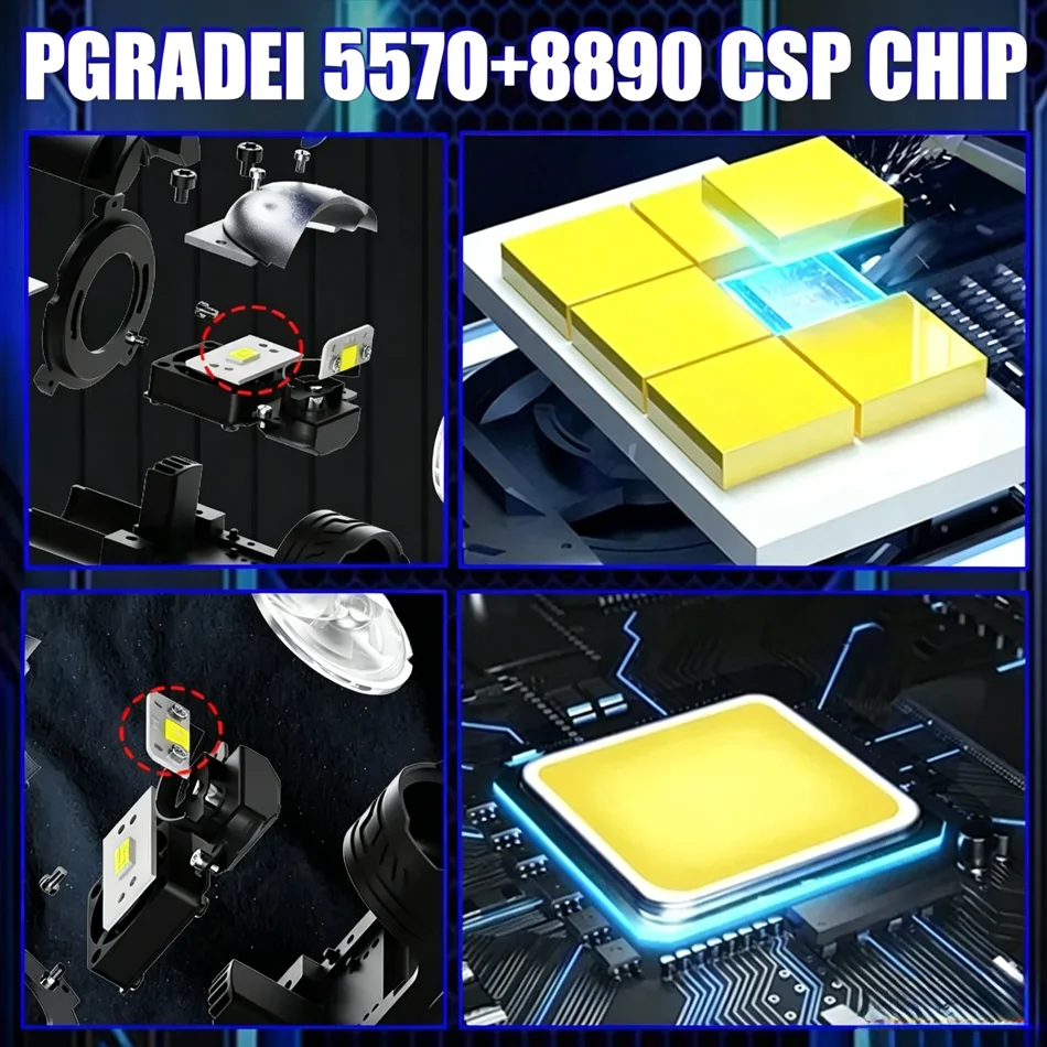 18800000LM H4 LED Headlight Bulb Projector Canbus Super Bright LED 9800W 6500K Turbo Fan Hi/Low Beam Apply For Car&Motorcycle