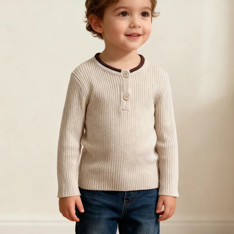 ربيع جديد 2026 0-3 سنوات ملابس الأطفال حديثي الولادة الفتيات الفتيان البلوز سترة طفل رضيع فتاة الفتيان الحياكة البلوز القمم
