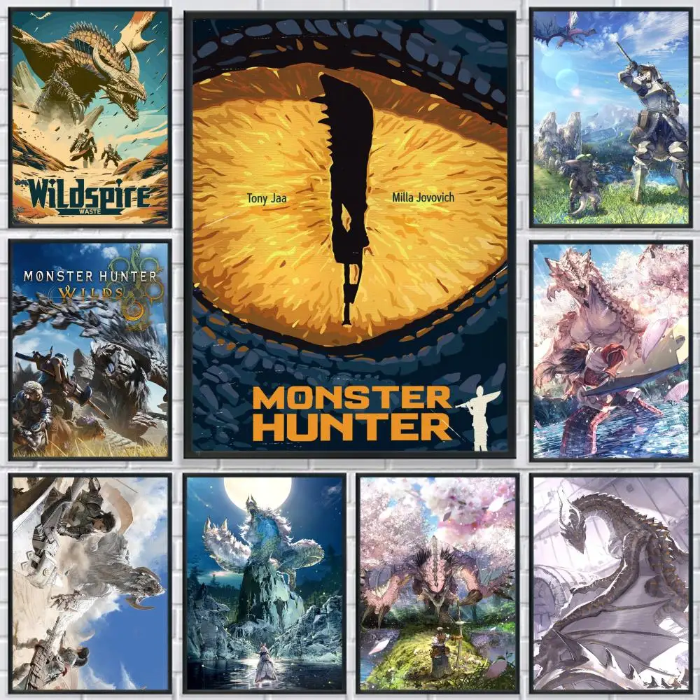 

New Game M-Monster Hunter Wilds Poster HD Print Personalized Canvas Wall Mural Art Photos for Living Room Home Decor Durable