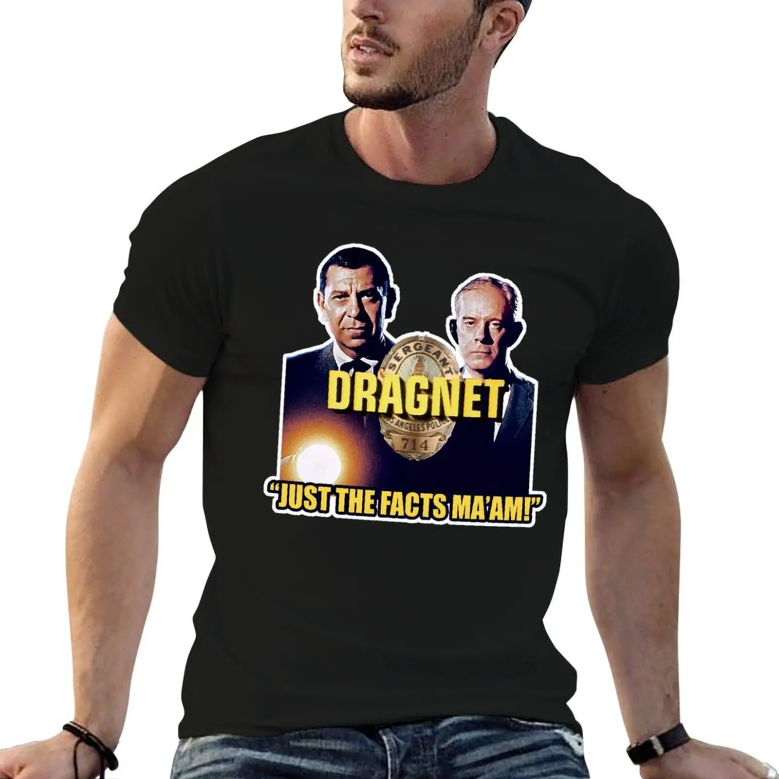 Just the Facts Dragnet Tribute T-Shirt Plus Size Everyday Tee Shirt