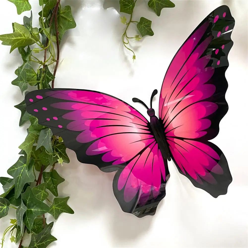 40cm 3D Butterfly Wall Sticker for Kids Room Big DIY Butterfly Stickers Wedding Window Murals Background Decoration Wall Sticker