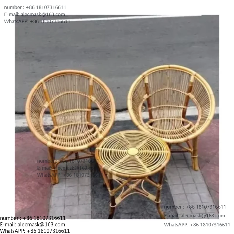 

Chic Natural Rattan Peacock Chair Handmade Outdoor Garden Decorative Fashion Leisure