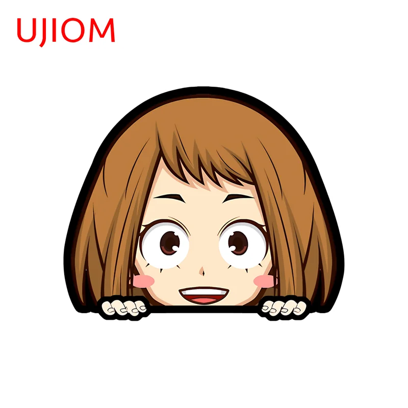 UJIOM Uraraka Ochako Kawaii Peeking Wall Sticker Attractive Bookshelf Kitchen Home Decal Suitable For Sofa Wall Windows Decor