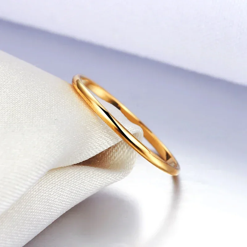 18k Gold Women Rings Beautiful Exquisite Smooth Classic Real 750 Solid Rose Yellow Girl Gift Party Good Nice New Hot