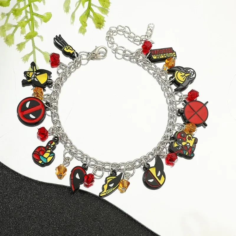 Deadpool & Wolverine Bracelet Marvels Jewelry Movie Cartoon Character Peripherals Cute Fashion Accessories Bangles Women Gifts