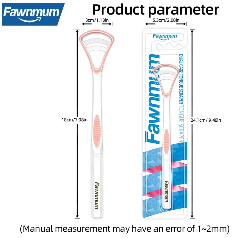 Fawnmum Tongue Cleaner 1 Pcs Macaron Tongue Brush Fresh Breath Tongue Scraper for Oral Hygien Cleaning Tool