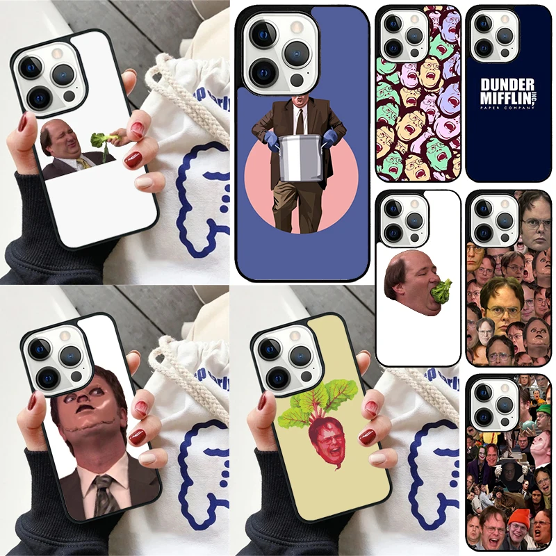 Funny Kevin Broccoli The Office Art Cover For iPhone 16 13 14 15 Pro Max 12 Mini 11 Pro Max 7 8 Plus Max SE 2020 Phone Case