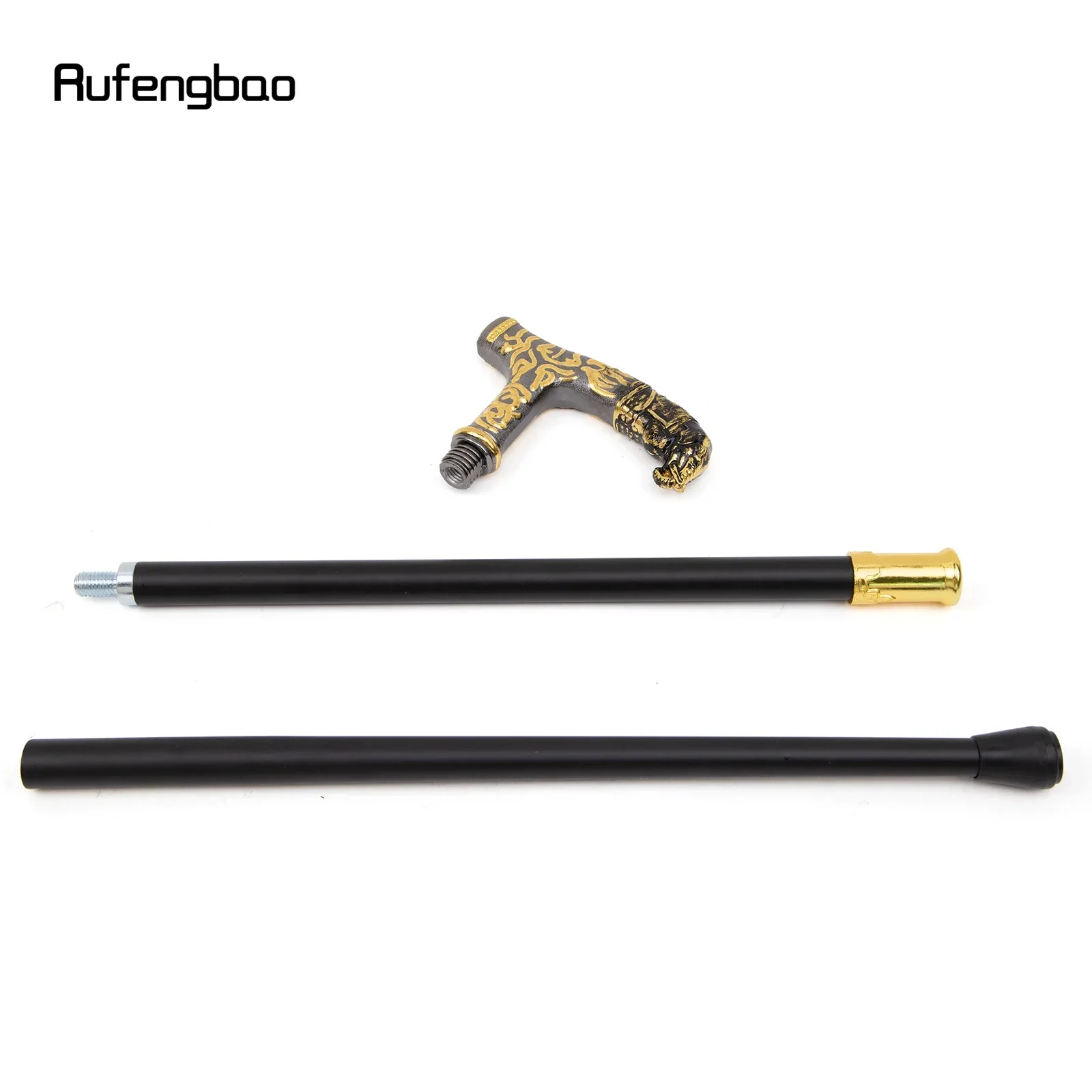 Golden Black Elephant Handle หรูหรารูปแบบเดิน Stick แฟชั่น Elegant Walking Stick ตกแต่ง Cane KNOB Crosier 90 ซม