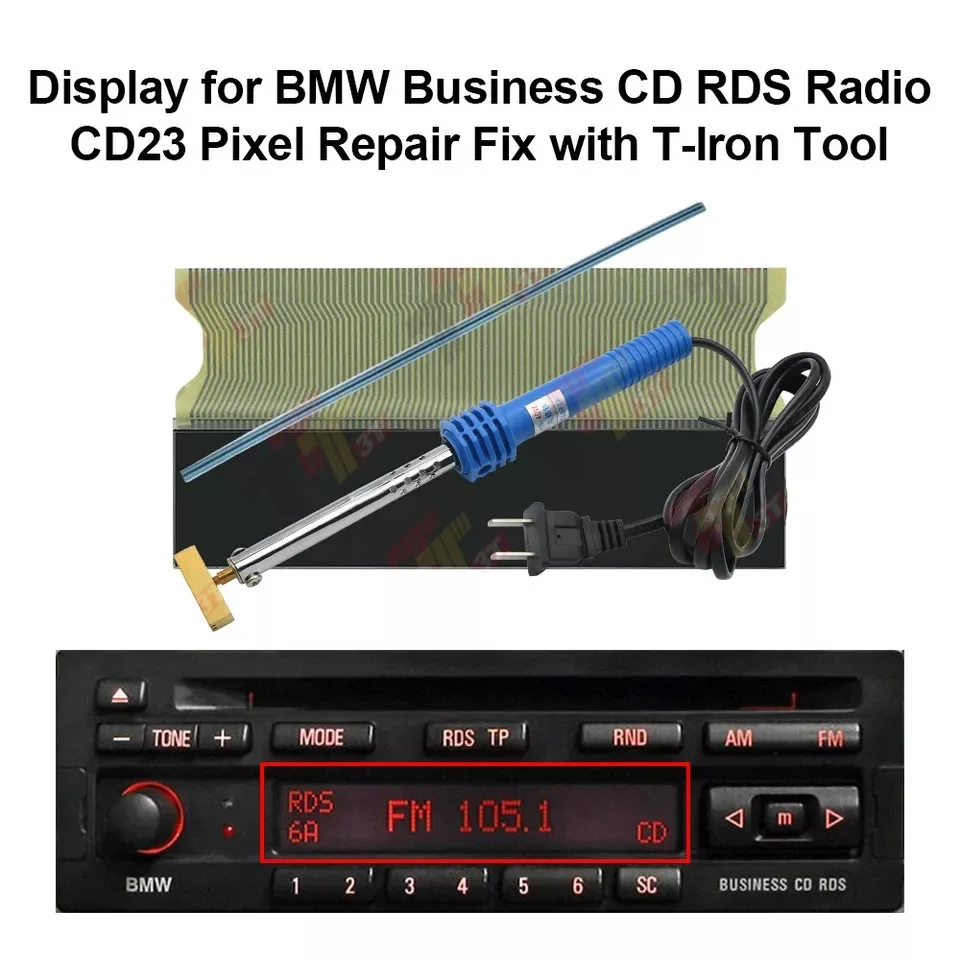 Dashboard LCD Display for BMW Business CD RDS Radio CD23 and Business RDS With Soldering Tool