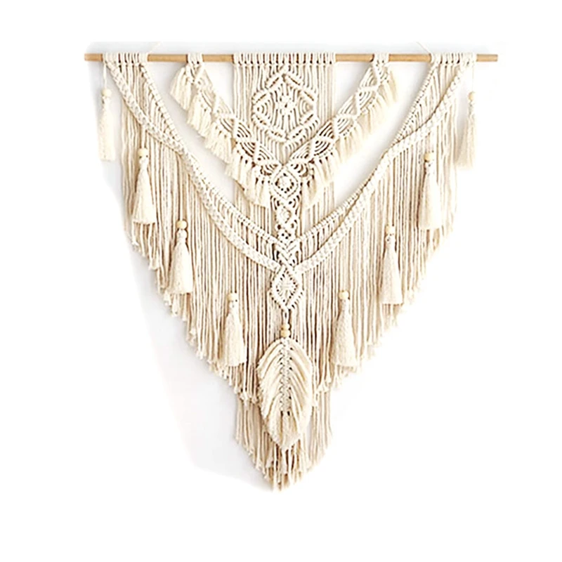 

Nordic Bohemian Macrame Wall Hanging Tapestry Hand-Wovening Tassel Home Wall Decor Large Tapestry