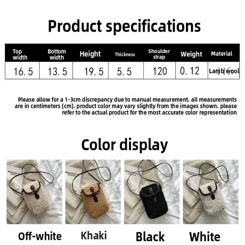 جديد الشتاء امبسوول حقيبة الهاتف الحلو جميل فو الفراء حقائب كتف المحمولة مربع محفظة النساء محافظ