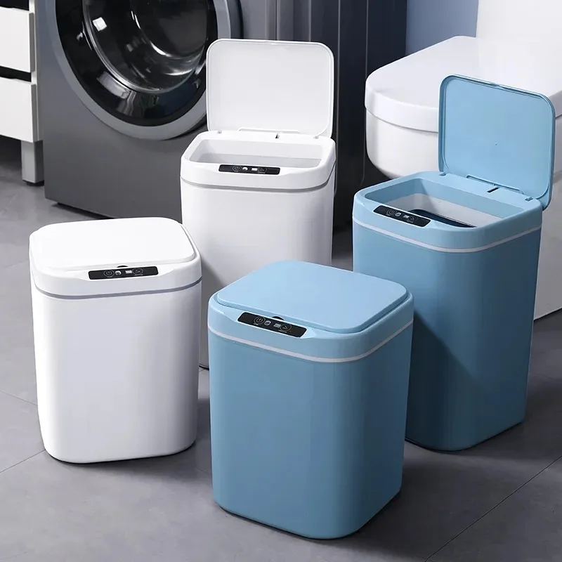 

18L/13L Smart Trash Can Automatic Sensor Dustbin Electric Waste Bin Waterproof Wastebasket for Kitchen Bathroom Recycling Trash