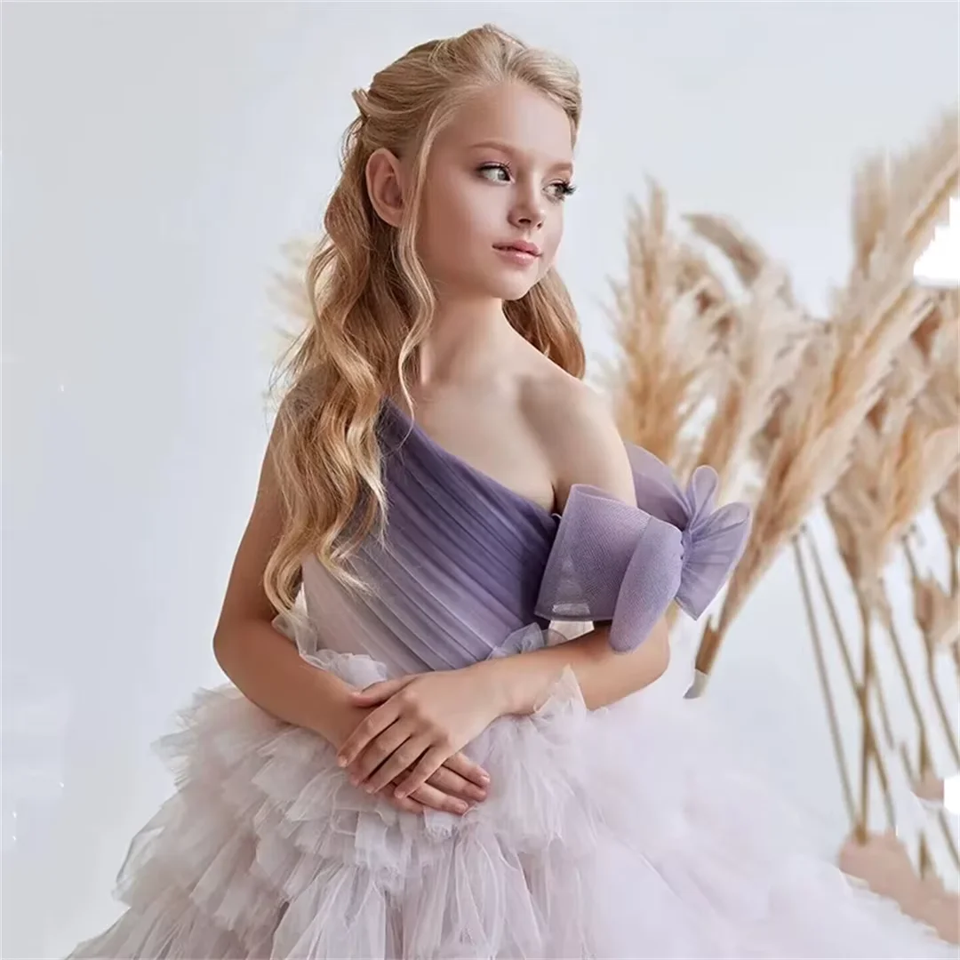 

Flower Girls Dress A-LINE Exquisite Sleeveless Floor-Length Junior Bridesmaid Dresses for Wedding First Communion Birthday