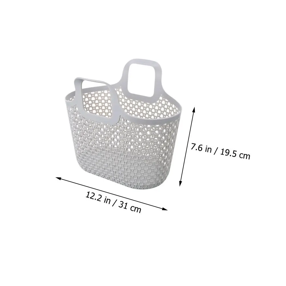 2 قطعة سلة التخزين المنزلية المجوفة مقبض مريح الحمام المنظم أدوات الزينة الحاويات المحمولة حامل محمول #3