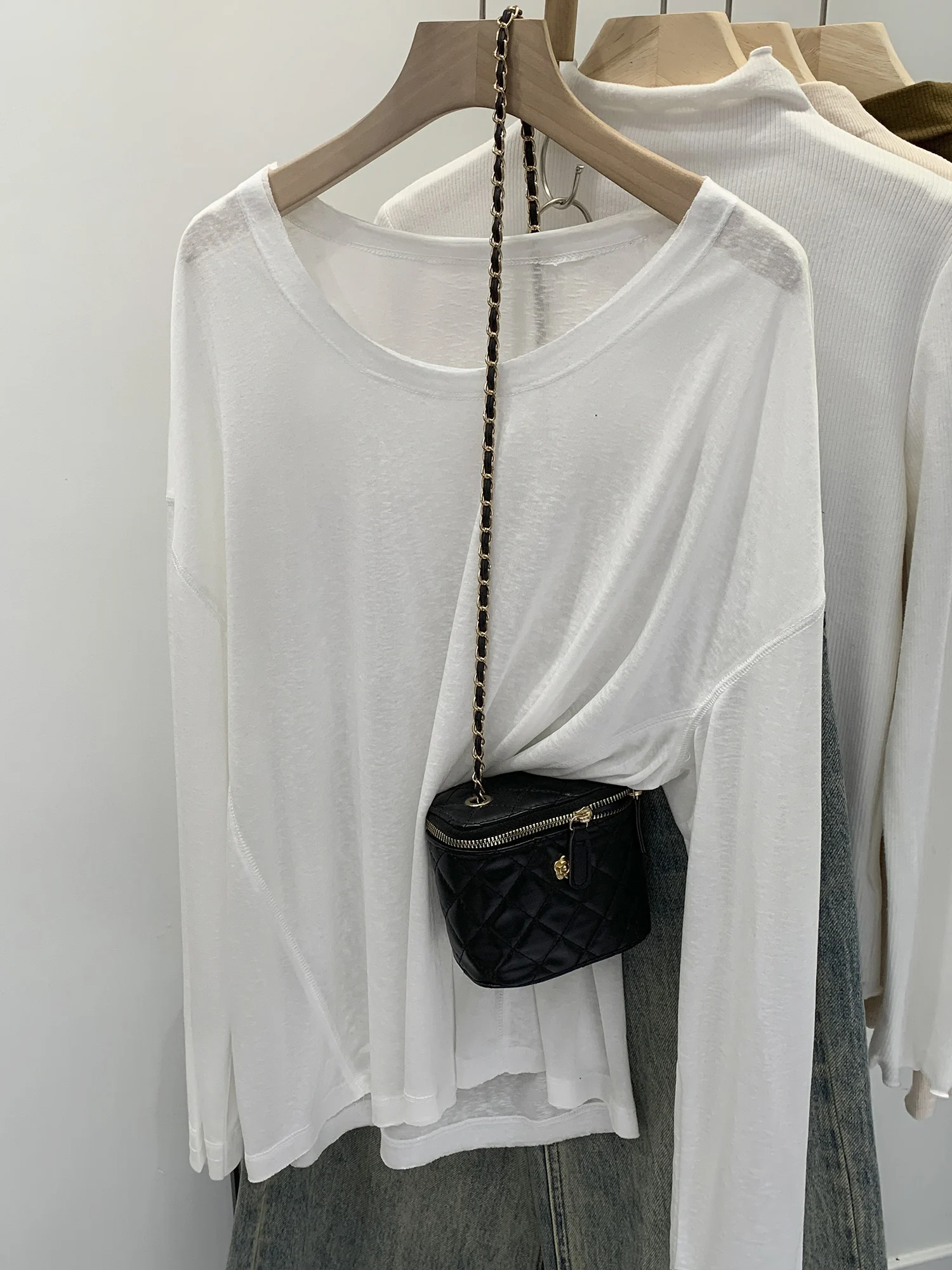 

Laceel T-irt Women's Loose Long Sve Lightweight Summer New Sle Sun Protection Top round Ne Pullover Korean Sle