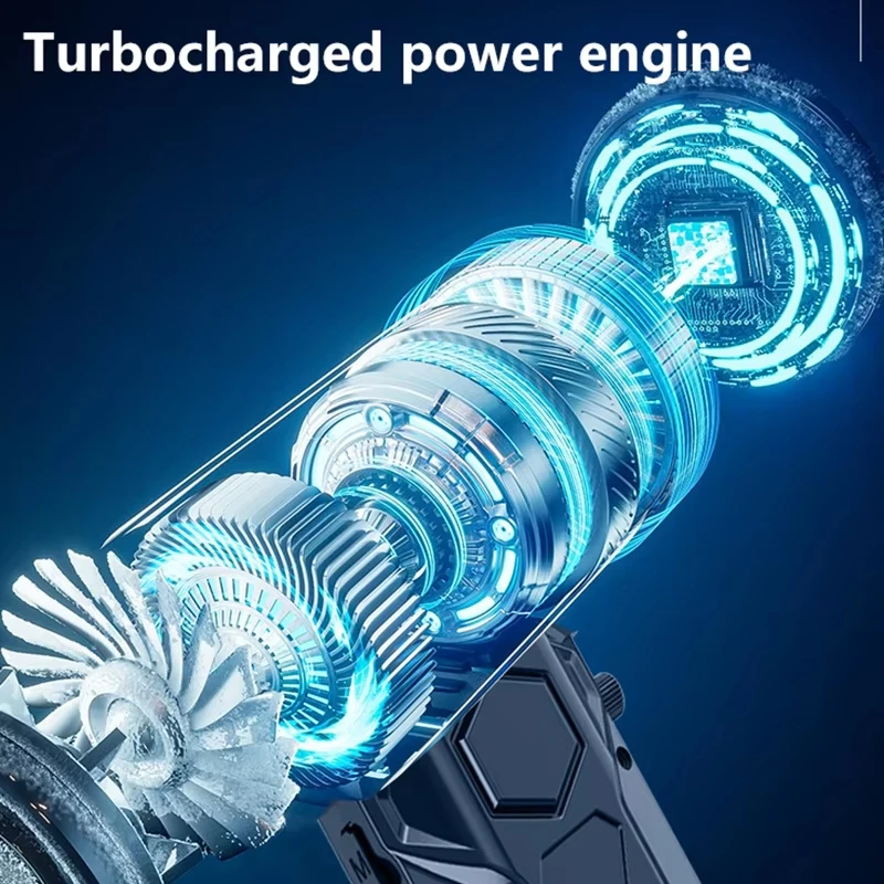 Midea 1000000RPM Ventilatore d'aria ad alta potenza Turbo Jet Ventilatore Motore brushless Turbo Ventola Velocità del vento 75 m/s 10000 mAh Ventilatore d'aria violento