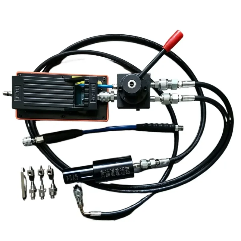 6000kg Ultra High Pressure Pneumatic Grease Gun Heavy Duty Air Powered Booster Pump Nozzle for Clog Dredging