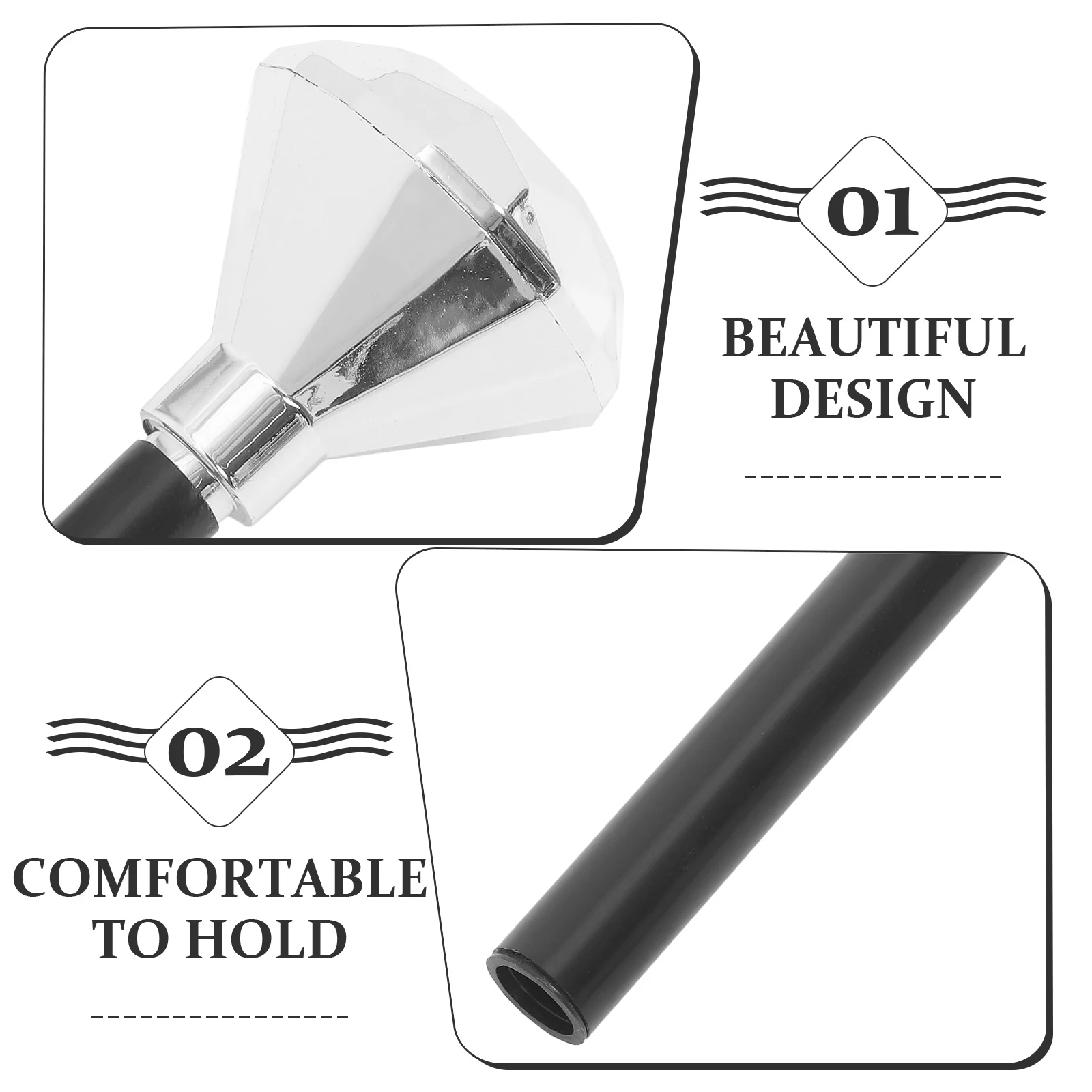 

1pc Cane Prop Halloween Cosplay Supplies Decorative Walking Costume Party Scepter Ornament