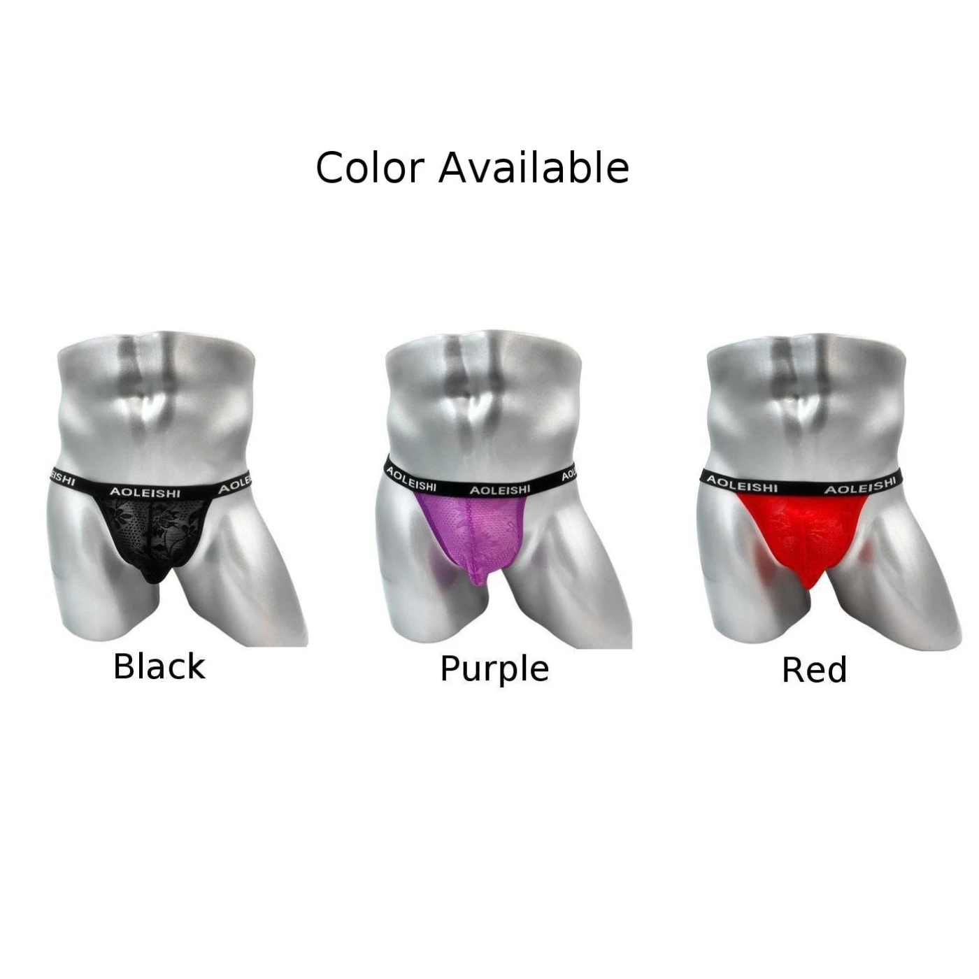 Sexy Men\'s Thongs String Homme Jockstrap Open Back Underpants Panties Low-Rise Underwear G-String Lingerie Transparent Bikini