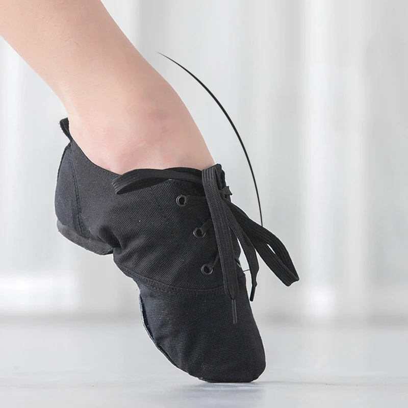Canvas Dance Shoes Women's Soft-Soled Training Shoes Teacher's Latin Jazz Dance Shoes Child Girls Jazz Shoes Men