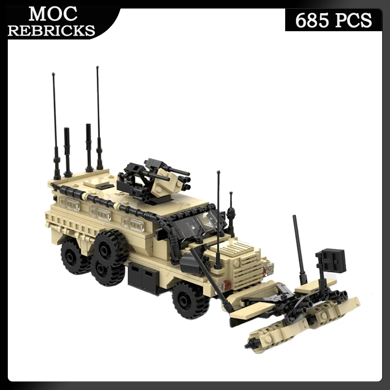 WW2 Military Series Weapon Cougar Lightning Protection Vehicle MOC Building Block Educational Toy Model Brick Children XMAS Gift