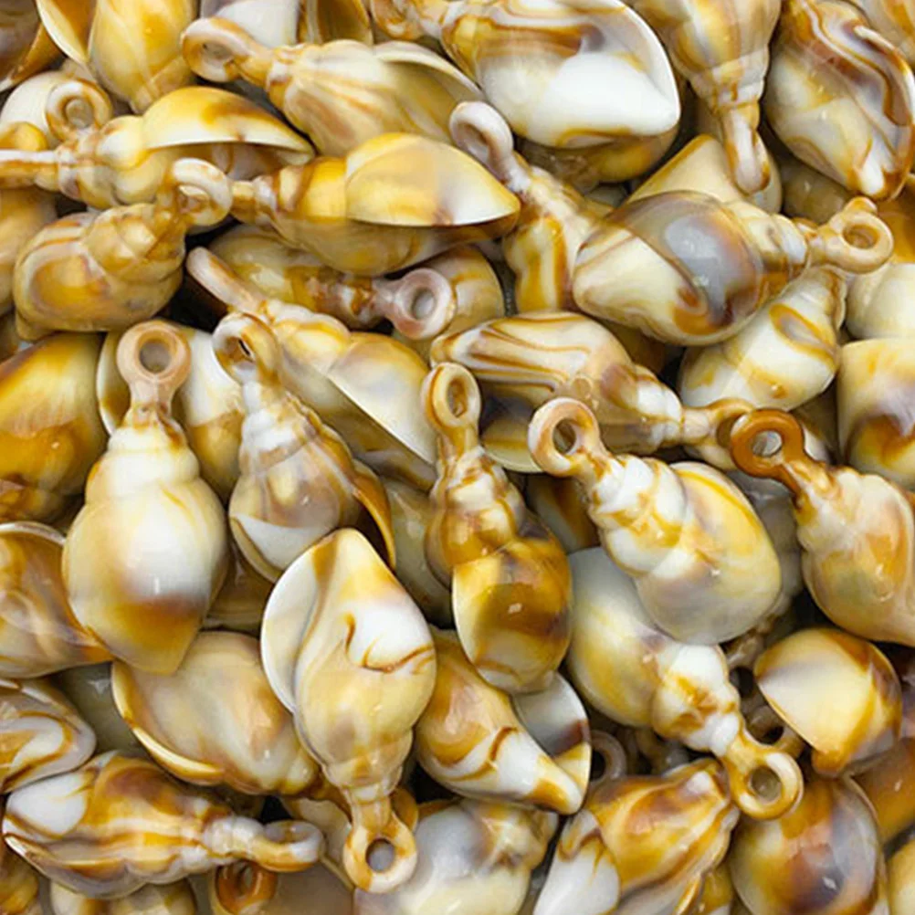 

100Pcs Ocean Theme Pendants Charms DIY Jewelry Making Materials Seashell Abalone Cowrie Creative Handcraft Gift