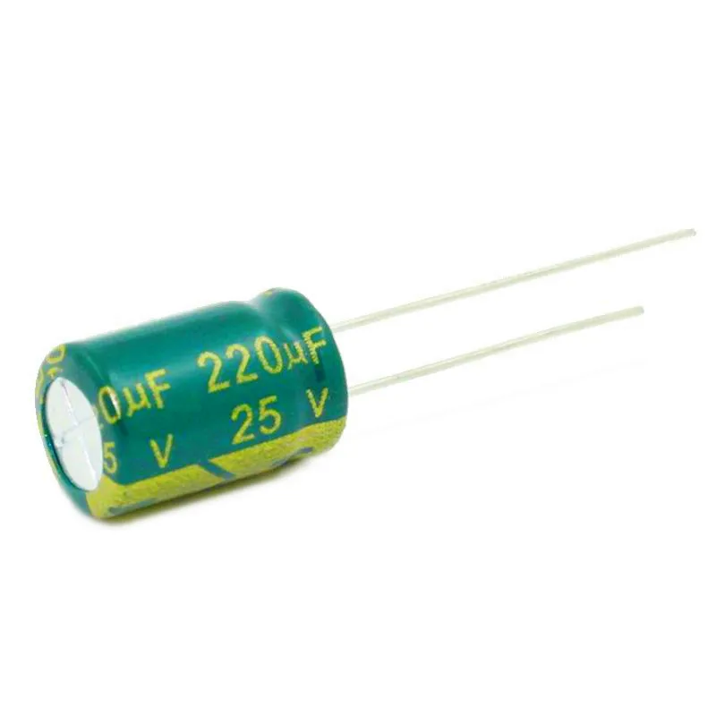 50PCS 25v220uf 8x12 220UF 25V 105C ° high-frequency low resistance electrolytic capacitors