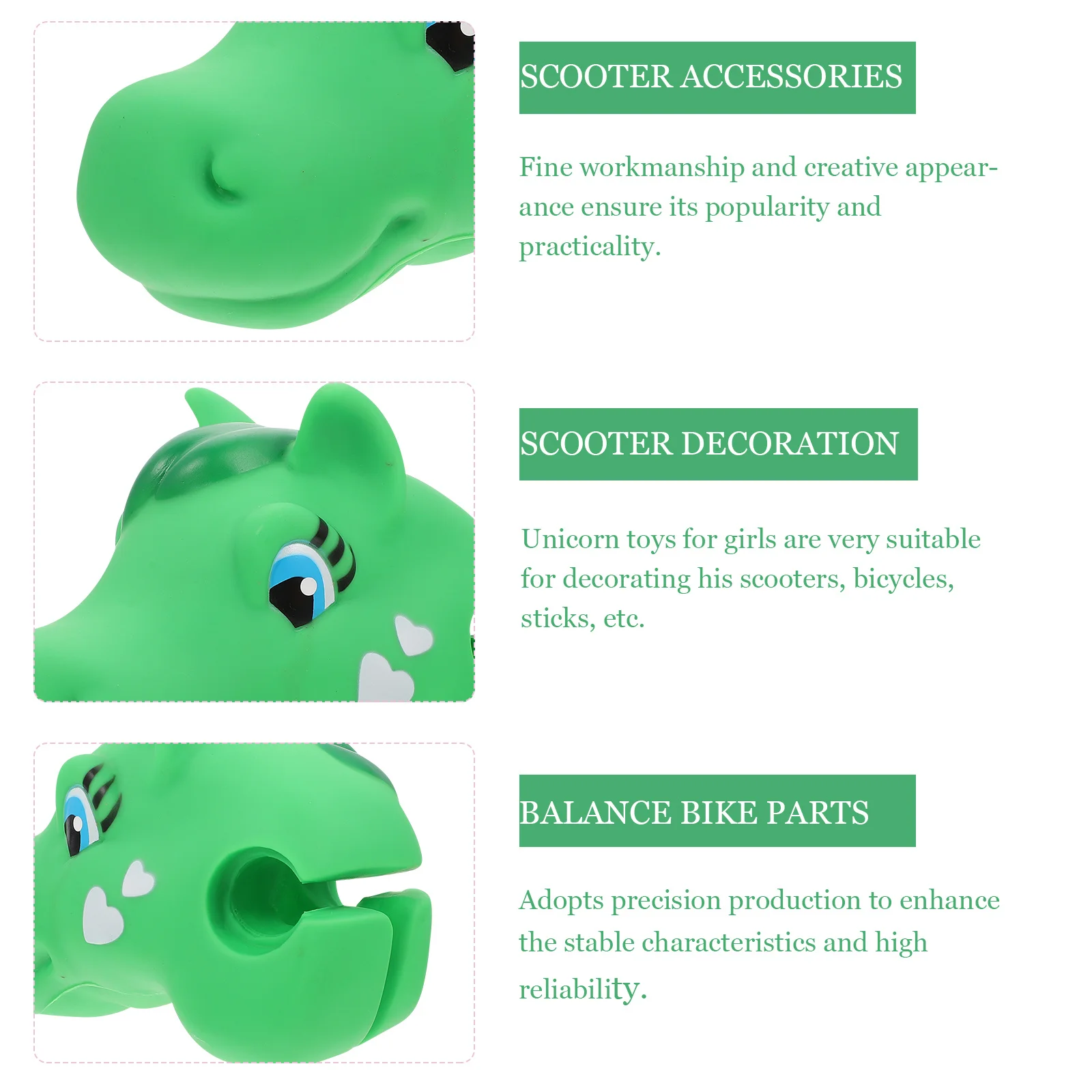 زينة مقود الدراجة من السيليكون على شكل حصان كرتوني من NUOBESTY للأطفال، ملحقات سهلة التركيب لتزيين سكوتر ركوب الدراجات في الهواء الطلق