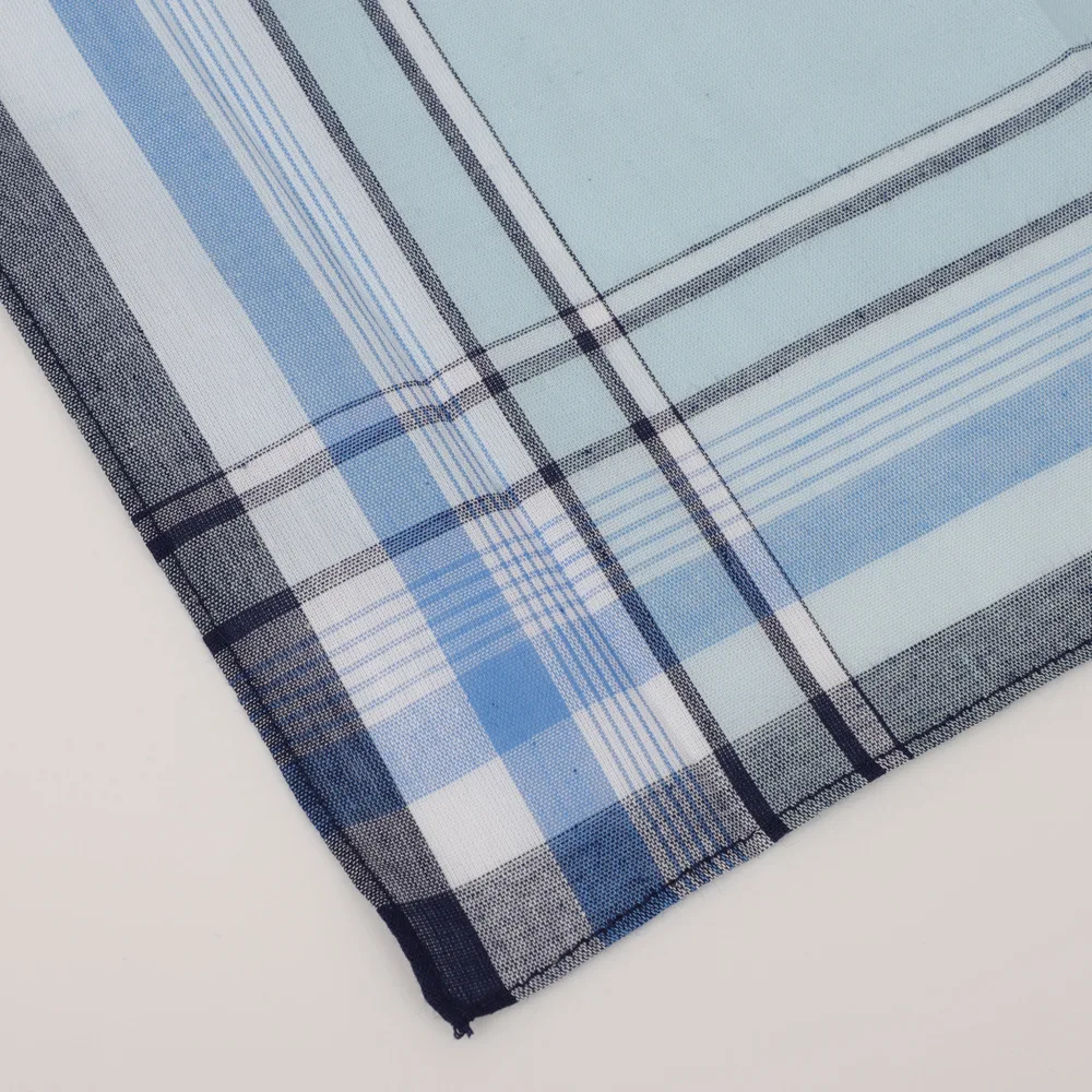 Men's Classic Plaid Cotton Handkerchief Set