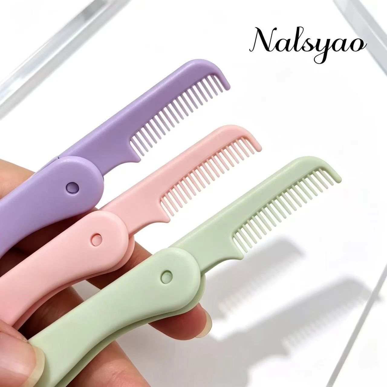 3Pcs/set Portable Double Head Eyebrow Razor Foldable Hair Remover Set Women Face Trimmer Comb