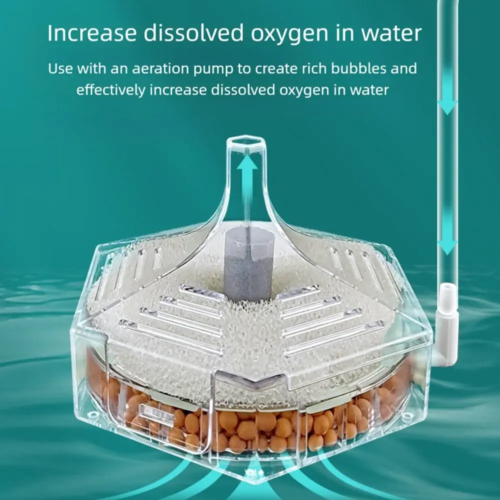 جديد المحمولة حوض السمك خزان الأسماك تصفية رقيقة مستديرة 3 في 1 تصفية شفافة حوض السمك الملحقات لأحواض السمك الصغيرة