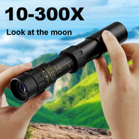 10-300x40 Zoom Telescope HD Portable Strong Binoculars Long Range Professional Monocular Low Night Vision For Hunting