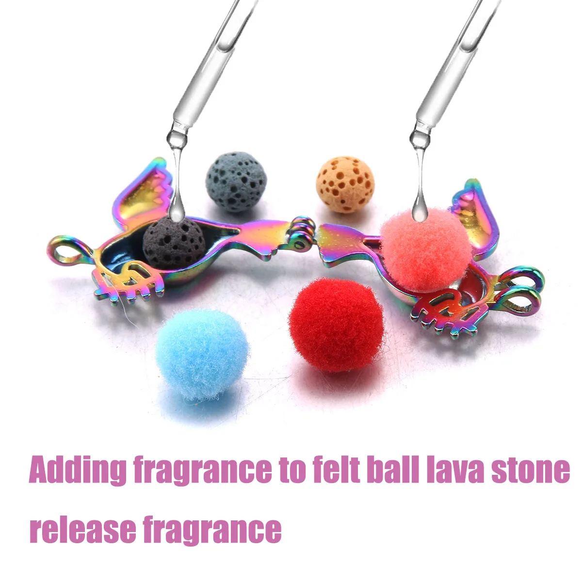 10PCS/Lot DIY Jewelry Mixed Pearl Cage Locket Necklaces Aroma Diffuser Charm Necklace Pendant Perfume Aromatherapy Locket GIft