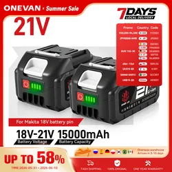 ONEVAN 18V Rechargeable 588VF Lithium Ion Battery 22900mah Li-lon Battery With Battery Indicator For Makita 18V Battery Pin