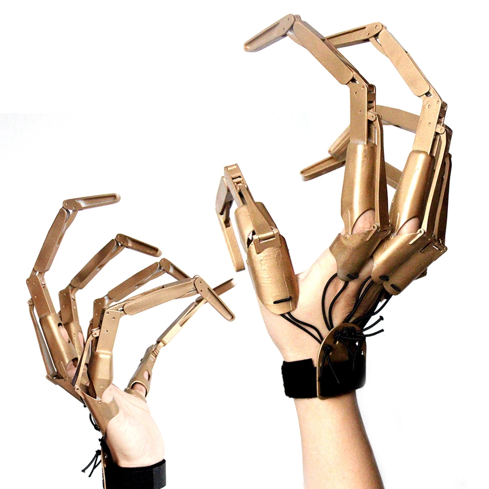 Halloween festival Articulated Hand Fingers Halloween Party Finger Gloves with Flexible Joint Dress Horrible Cosplay Costume