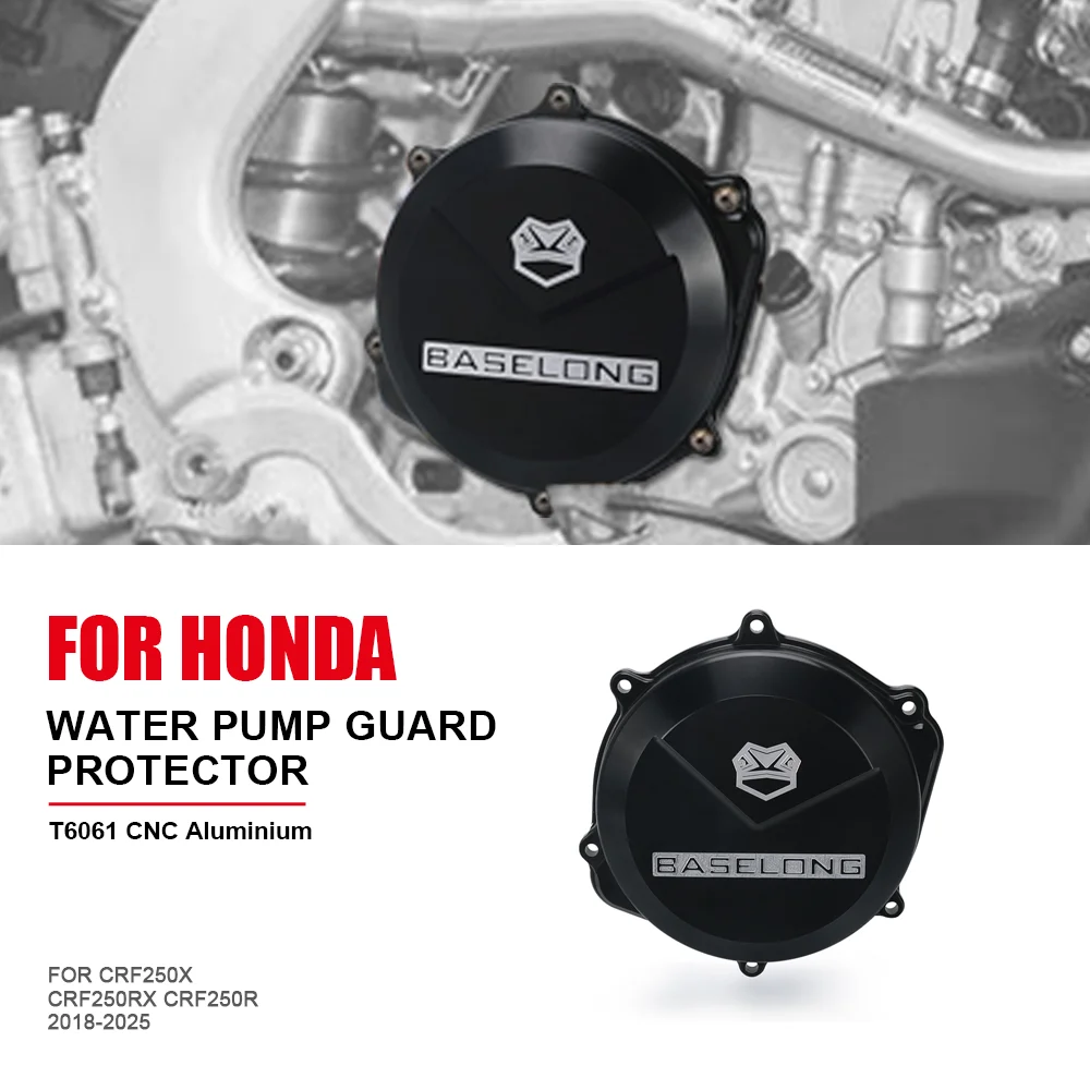 For Honda CRF250X CRF250RX 2018 2020 2021 2022 2023 2024 2025 CRF250R Engine Protector Billetproof Clutch Cover Water Pump Guard