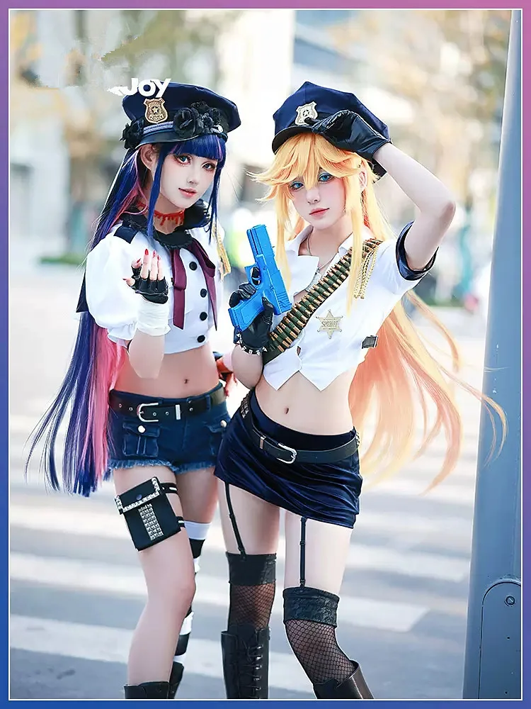 Panty & Stocking with Garterbelt Cosplay Costume Uniforms Anime Women Skirt Carnival Party Role-playing Clothing Sizes S-XL NEW