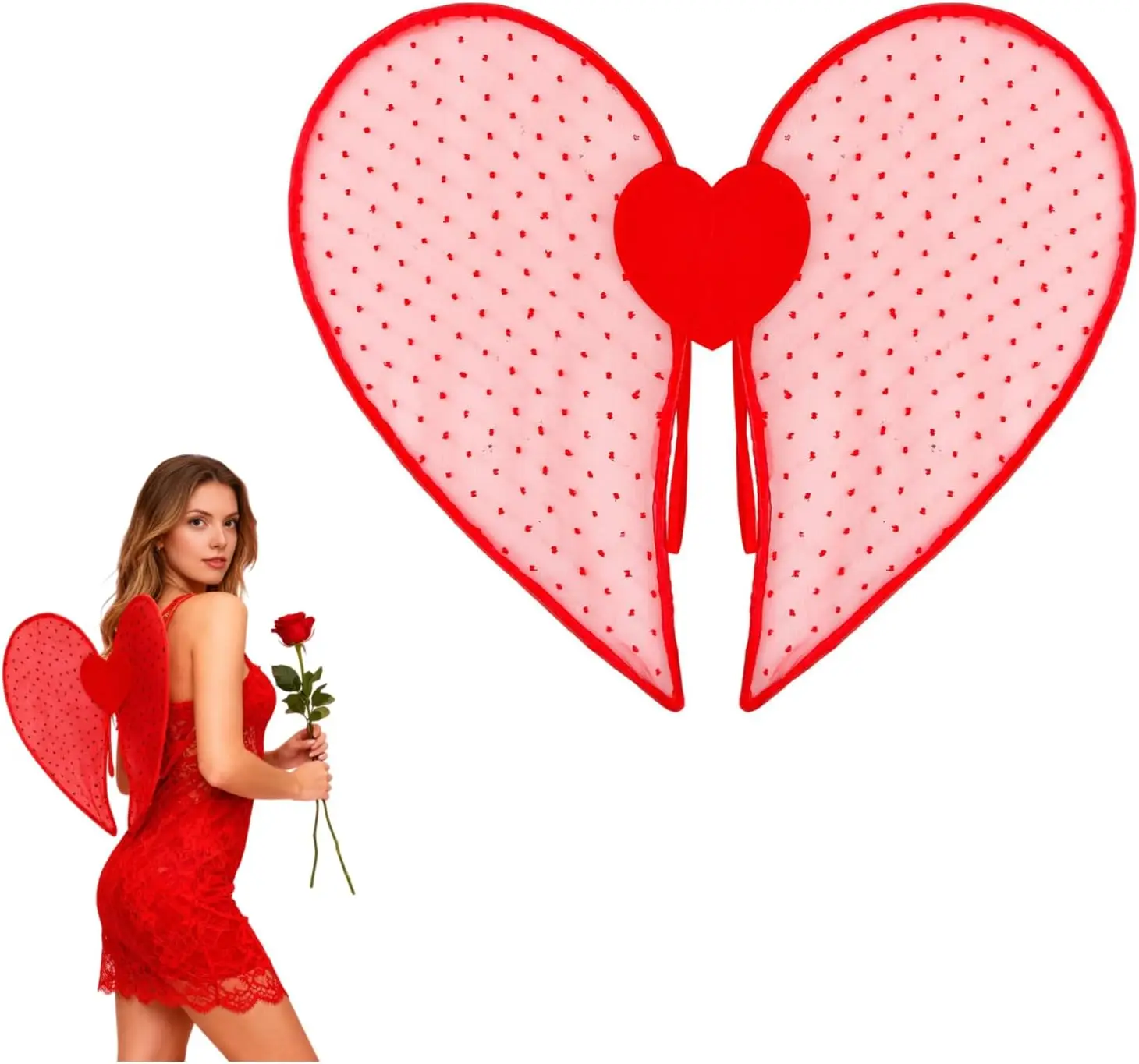 

Butterfly Wings Adult-Heart Shaped Butterfly Costume for Women, Fairy Wings with Adjustable Shoulder Straps