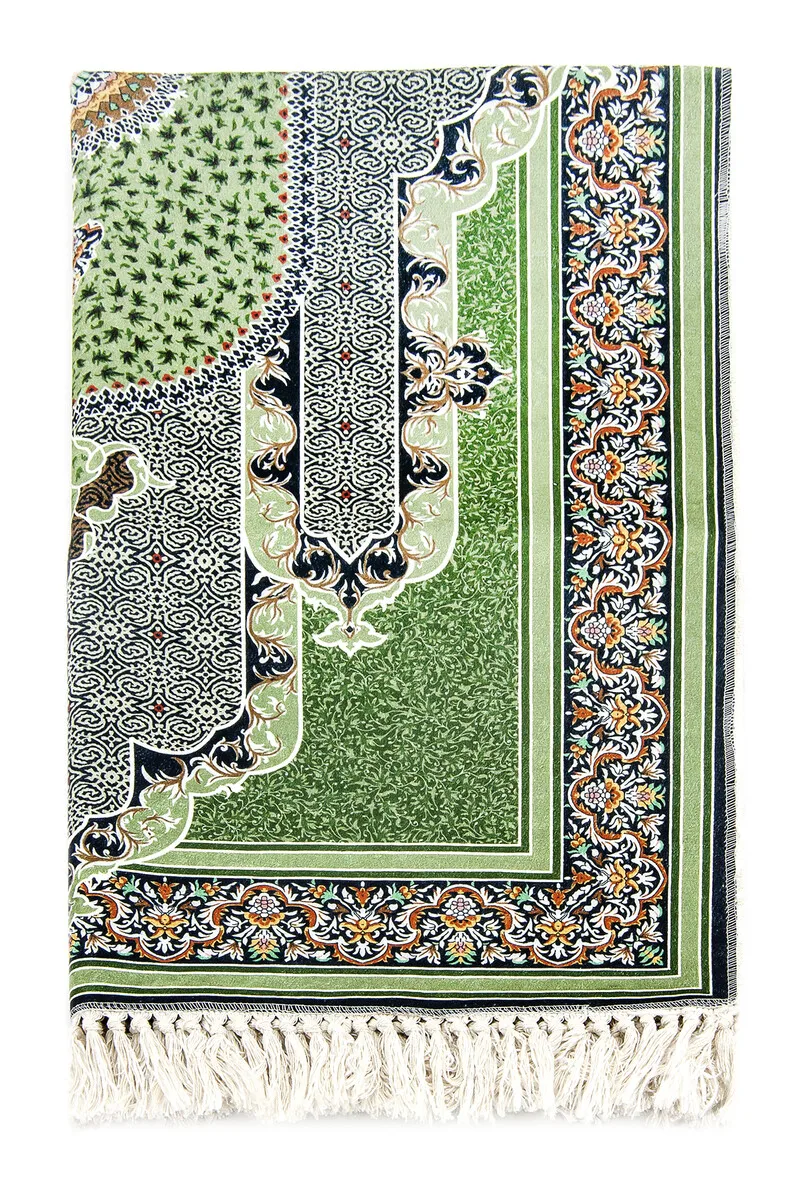 Digital Printed Sultan Series Prayer Mat Grass Green 7 Sheet of Muslim Islamic Prayer Mat Holy Quraan Islamic Mats