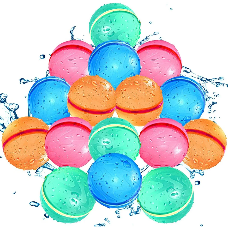 Reusable Magnetic Water Balloons Refillable Water Balloon Quick Fill Self Sealing Water Bomb Splash Balls for Kids Swimming Pool