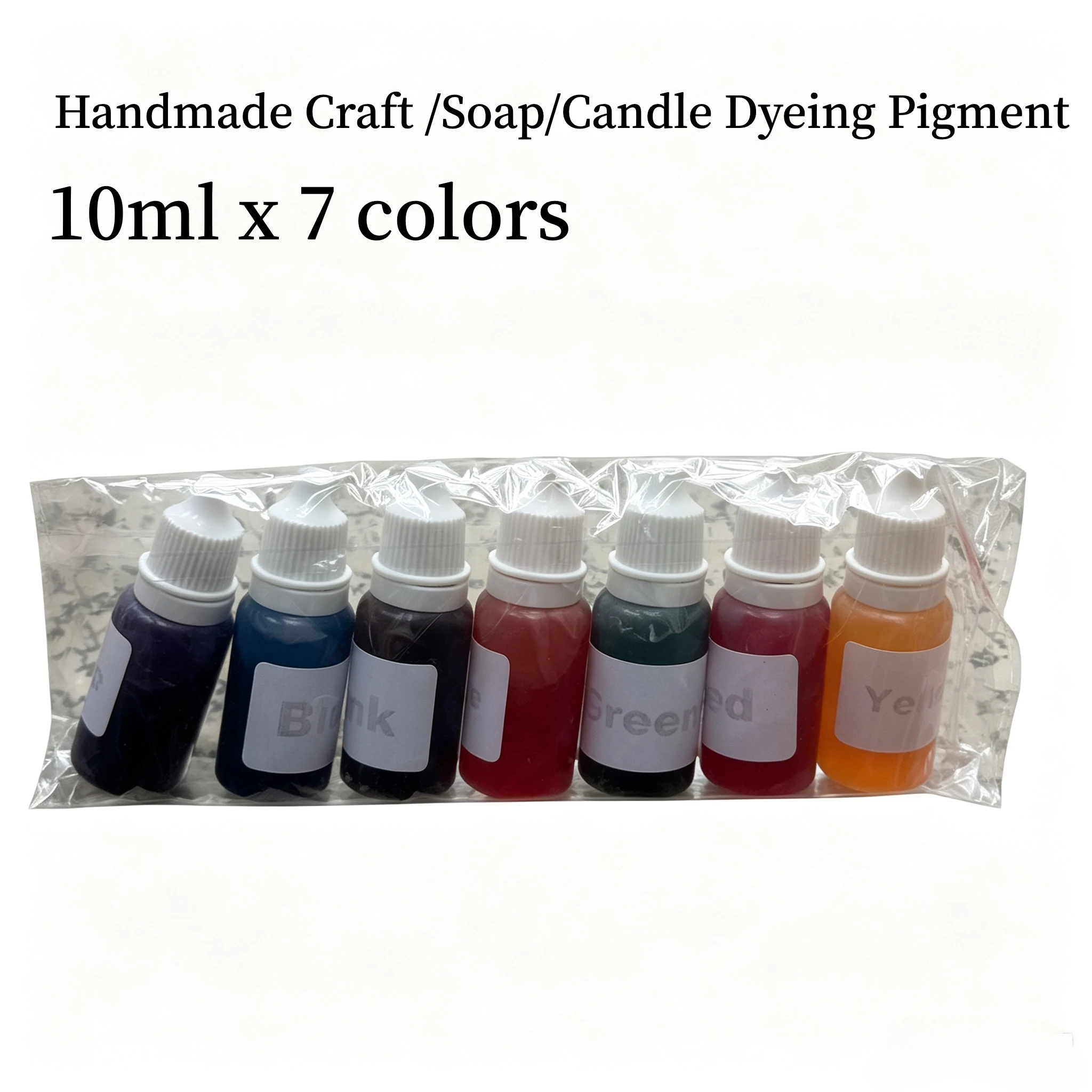 Juego de 7 Pigmentos de Colorante para Resina Epoxi de 10 ml, Colorante para Velas, Jabones, Manualidades, Pigmento para Colorear