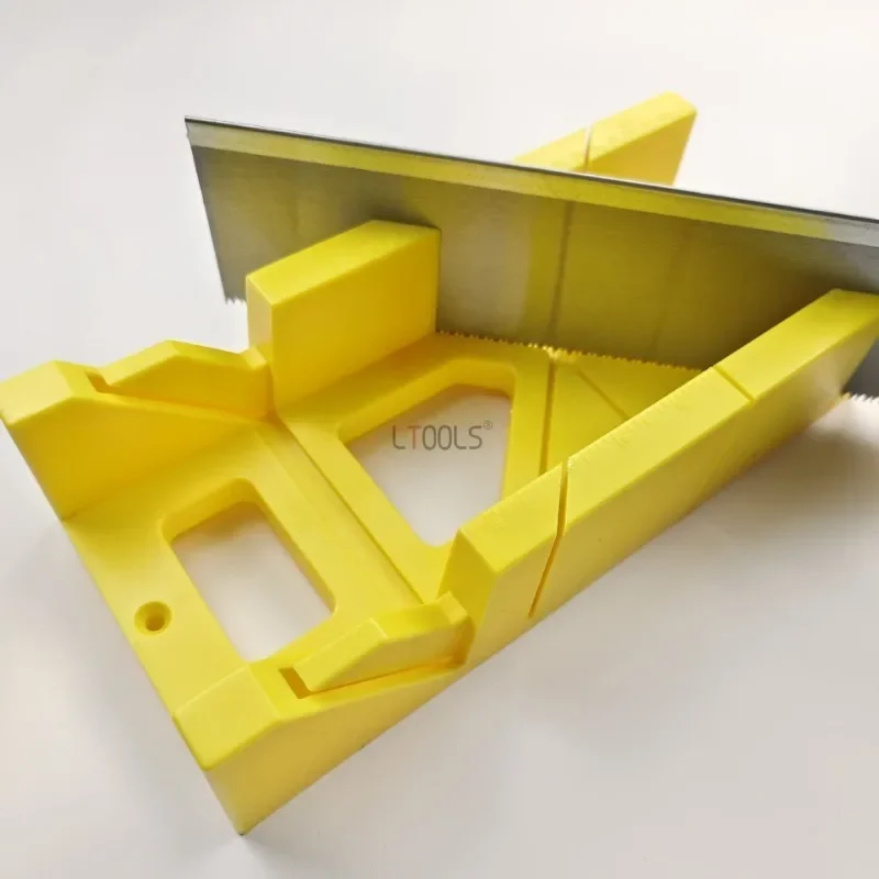 Clamp Back Saw Miter Box Tool 45/90/135 Degree Saw Box Woodworking Gypsum Line Skirting Line Corner Cutting Artifact Hand Tools