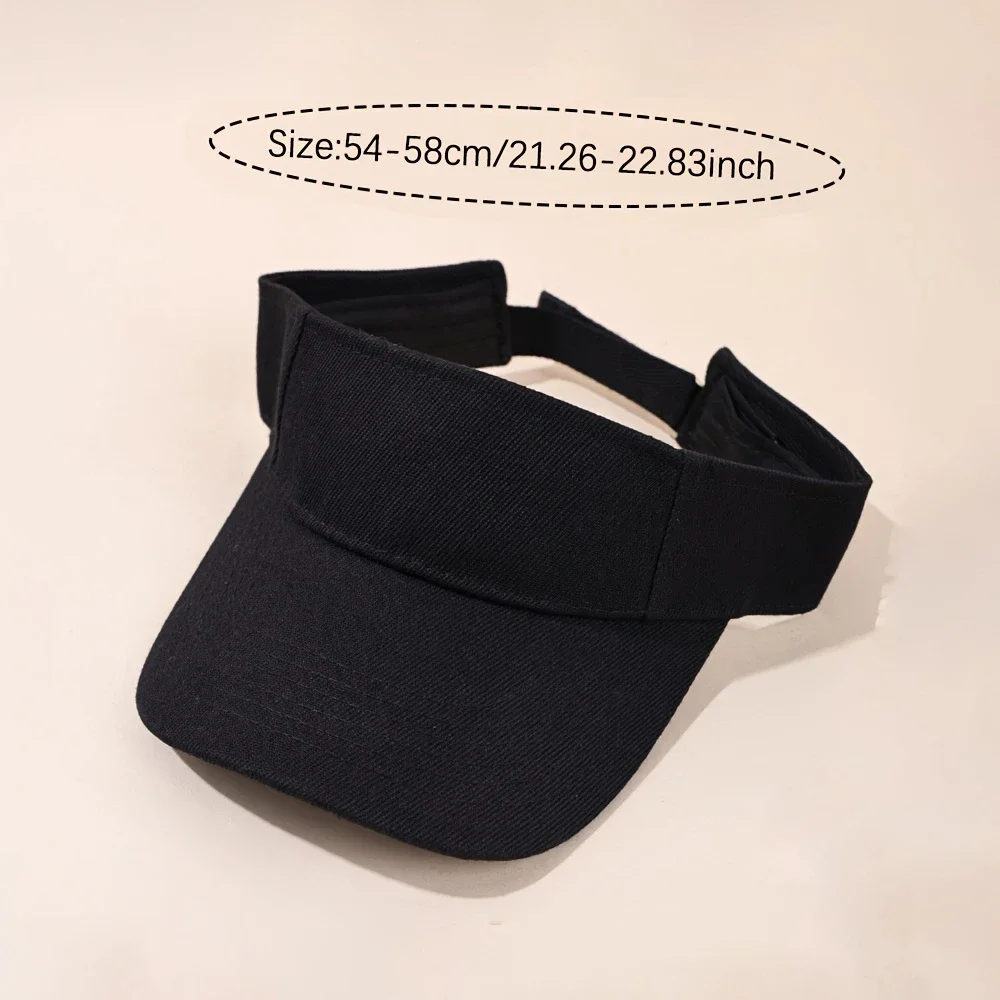 2pcs/1pc Sports Visor Hats Women Men Adjustable Empty Sun Top Hat Visor for Tennis Baseball Golf Athletic Cycling Running