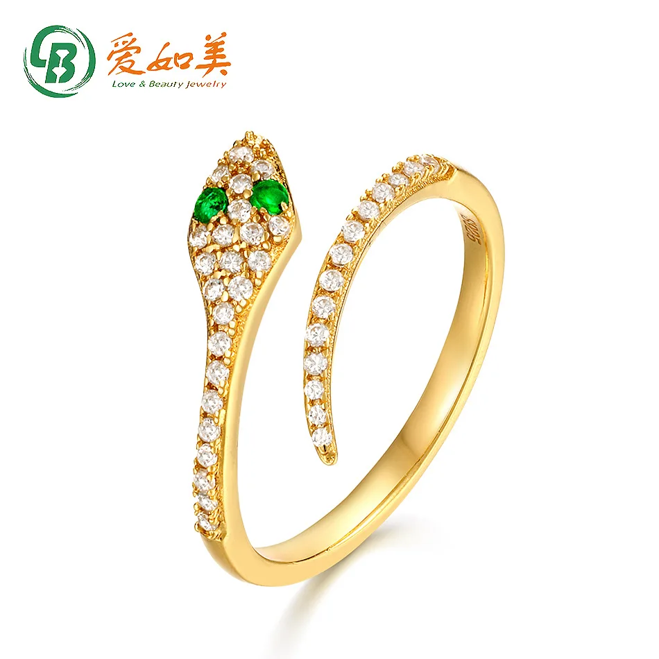 

Snake Ring Simple Female Adjustable Snake Shaped 18K Gold PT950 Platinum Silver Plated 7-layer Gold Ring Niche Design