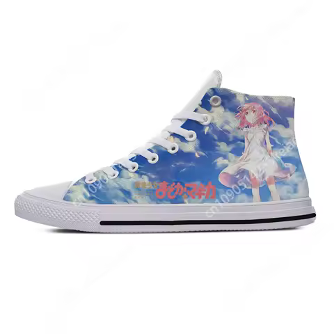 Puella Magi Madoka Magica High Top Sneakers High Quality Mens Womens Teenager Canvas Sneaker Casual Couple Shoes Custom Shoe